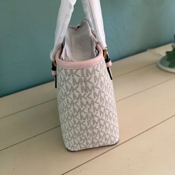 Michael Kors Jet Set Extra Small Logo Zippered Pocketbook/Shoulder Bag - Picture 5 of 6